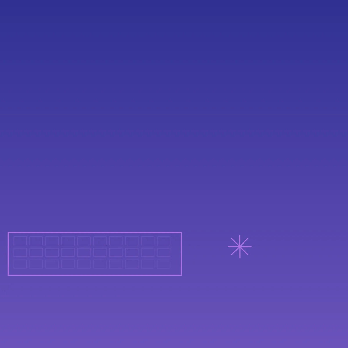 Abstract purple gradient with keyboard and spark icons representing prompt engineering course for teams.