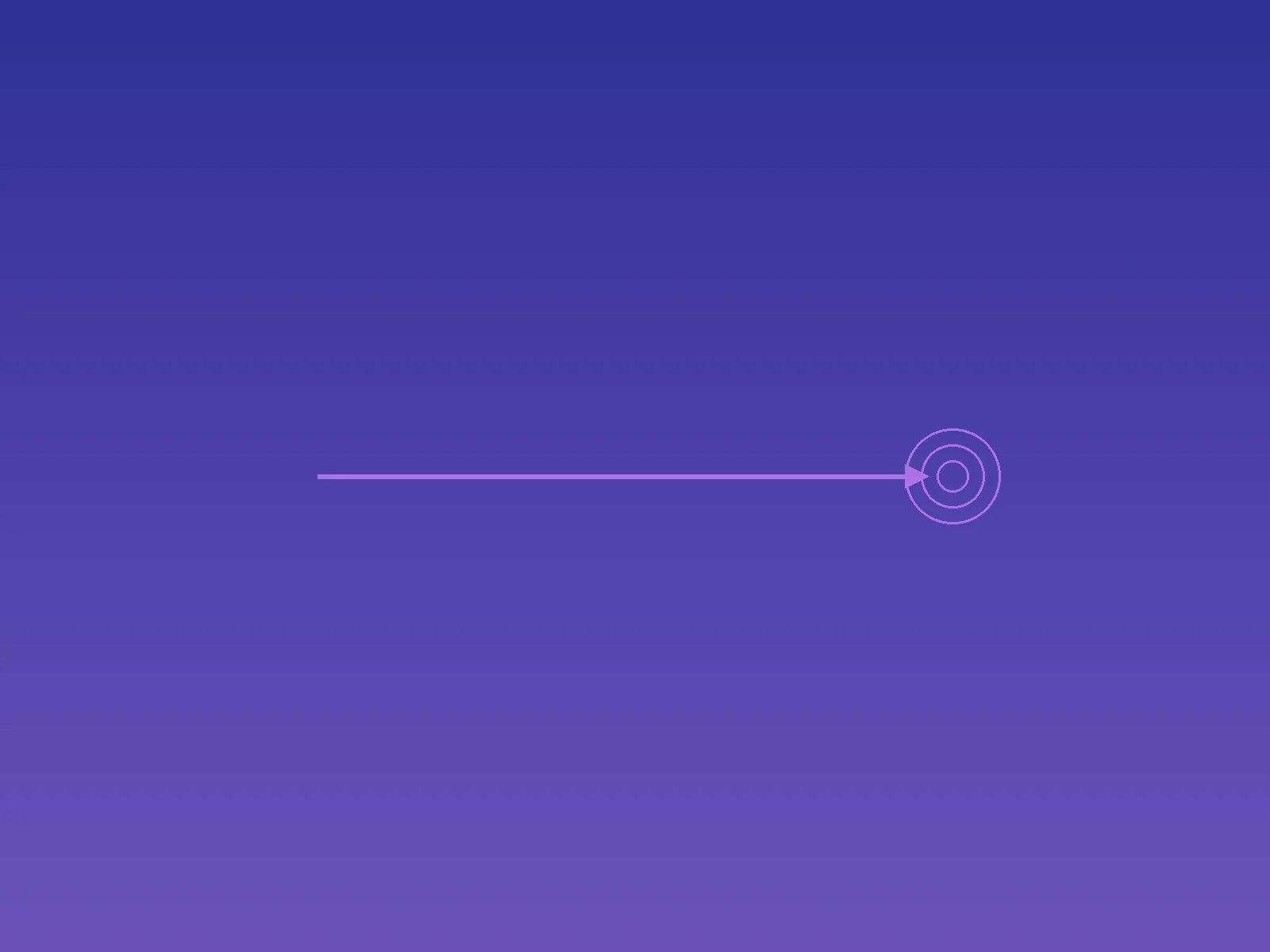 Abstract purple gradient with arrow and target icon representing 1:1 BD strategy sprint session for personalized business development coaching.