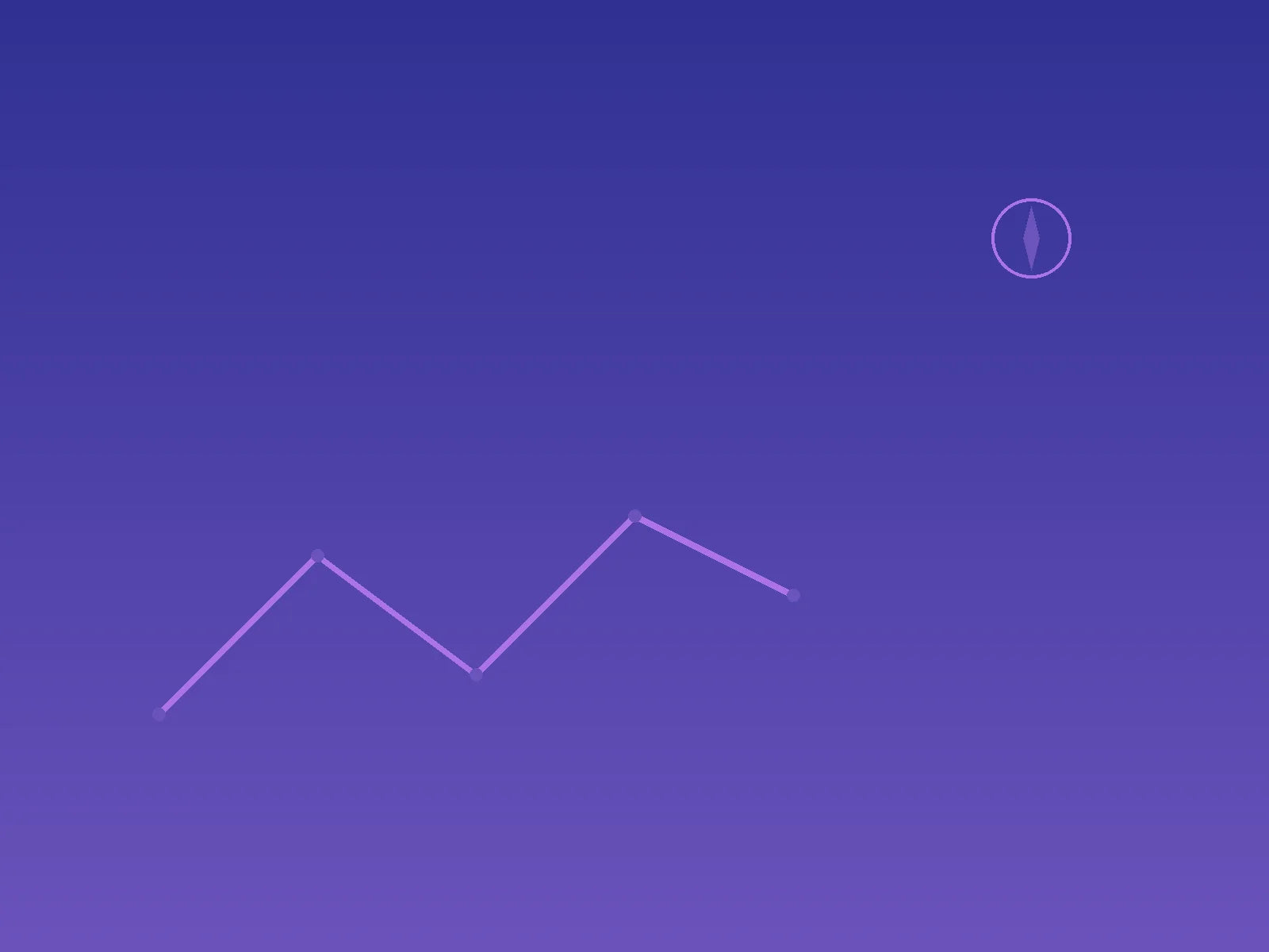 Abstract purple gradient background with career roadmap and compass icons symbolizing career strategy session coaching.