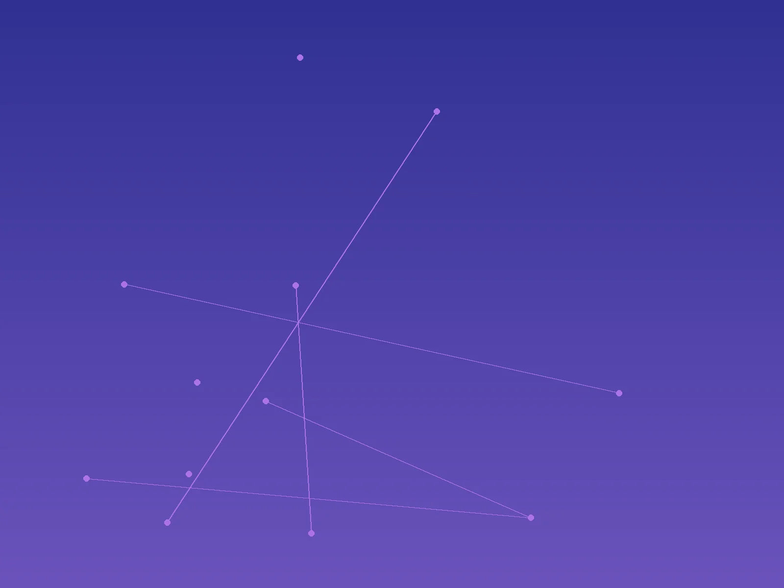 Abstract purple and blue gradient background with connecting nodes symbolizing automation workflows for the Automation with Zapier & Make cohort course.